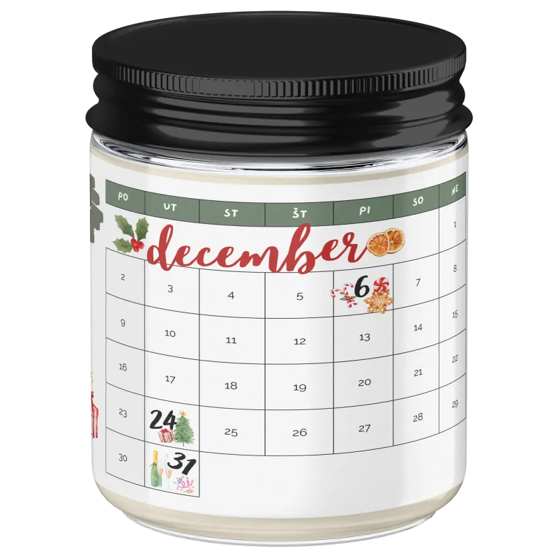 Advent candle - limited eco soy countdown candle